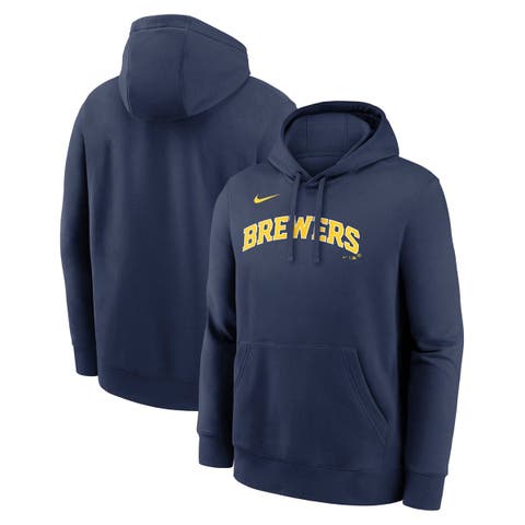 Men's Nike Navy Milwaukee Brewers Dri-FIT Club Hoodie
