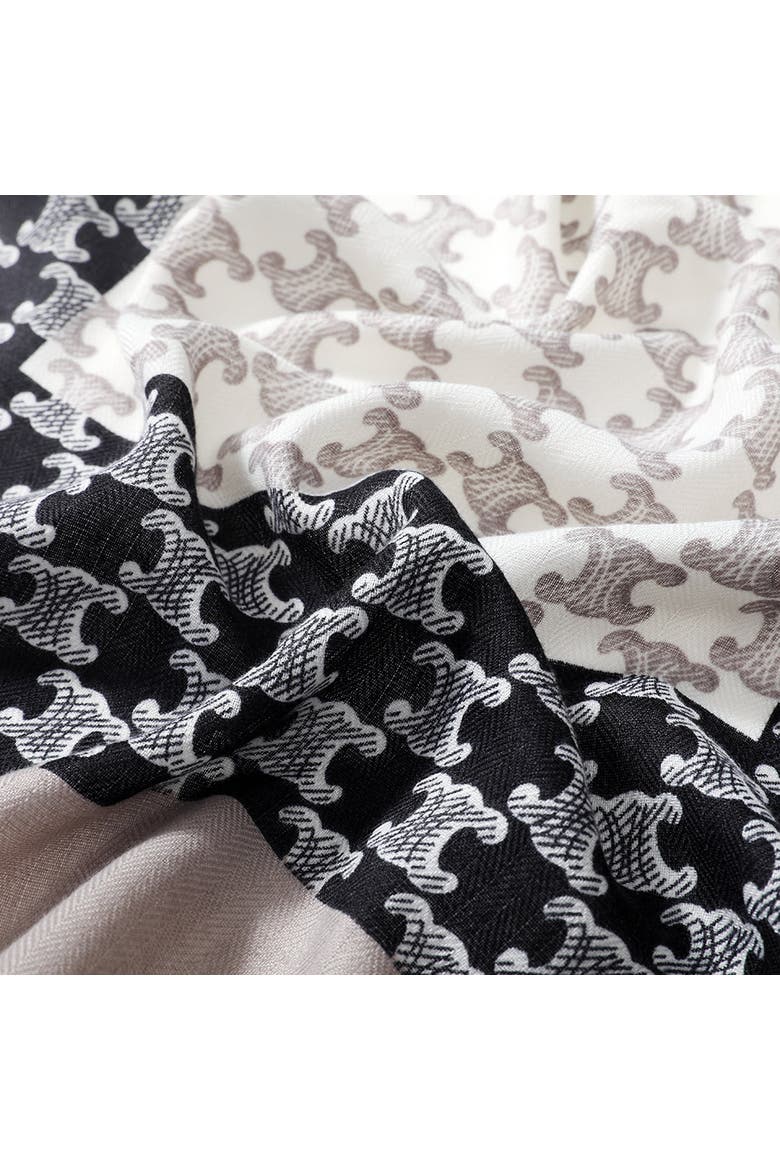 The Poppy Lightweight Scarf, Alternate, color, Monochrome