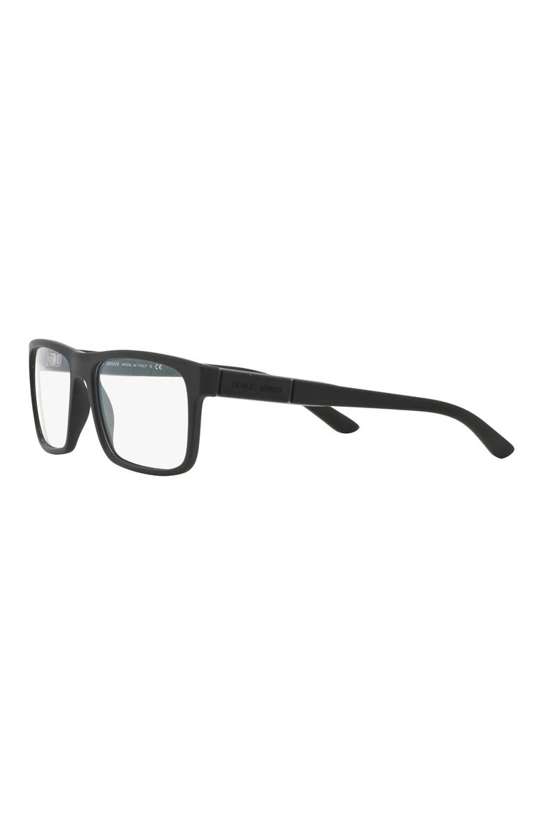 54mm Rectangular Optical Glasses, Alternate, color, RUBBER BLACK
