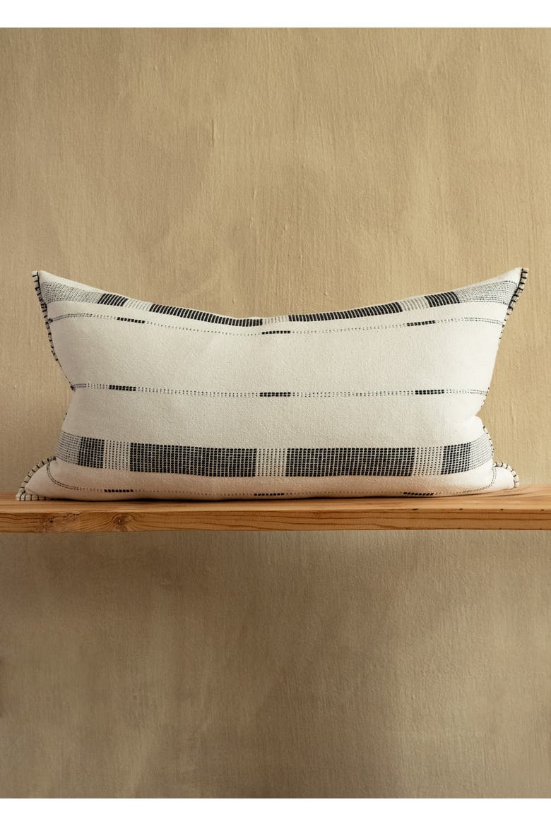 Fulcrum Oversized Cotton Lumbar Pillow - with Insert, Alternate, color, Onyx