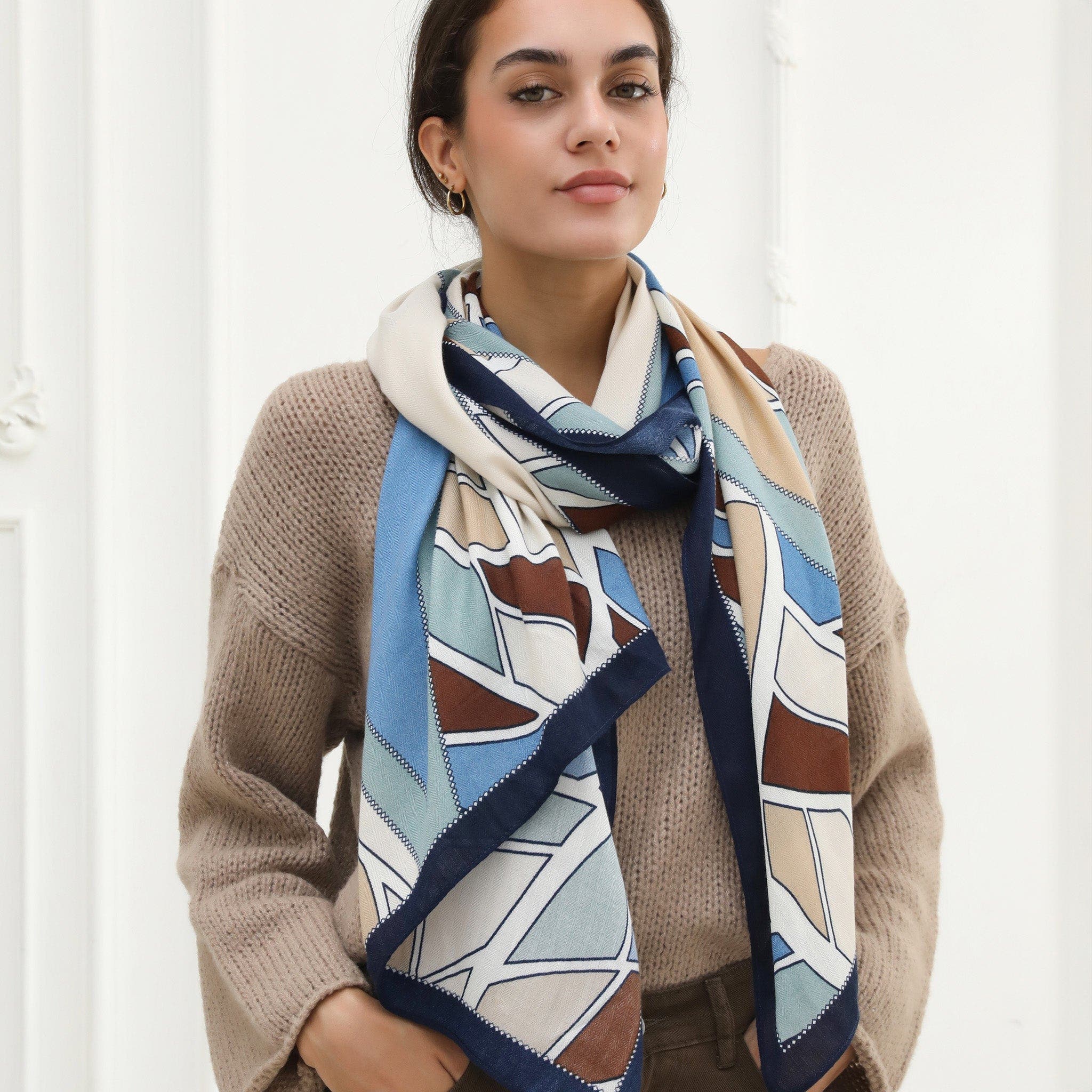 selected Blue/Tan