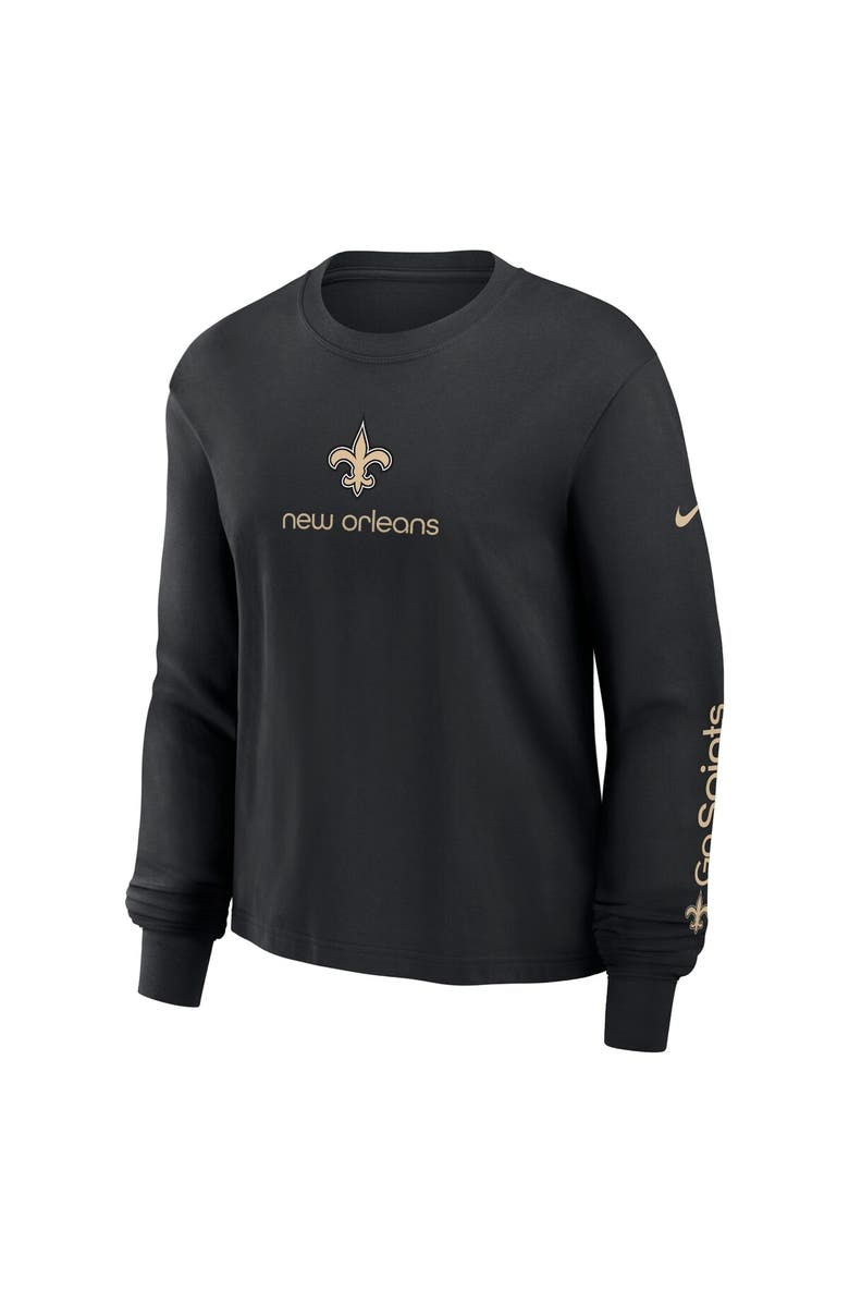 Nike Women's Nike Black New Orleans Saints Boxy Long Sleeve T-Shirt, Alternate, color, Black