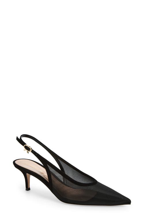 Gianvito Rossi Pointed Toe Slingback Pump In Black