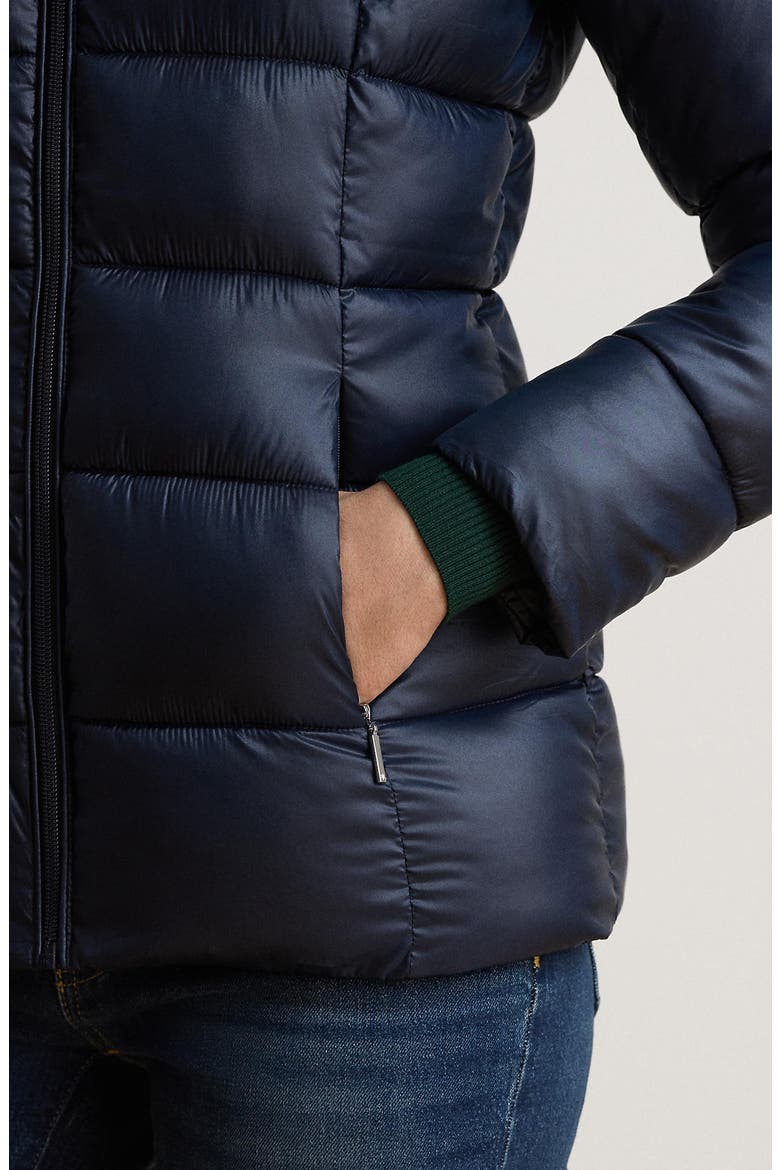Zip Front Puffer Jacket, Alternate, color, DK NAVY