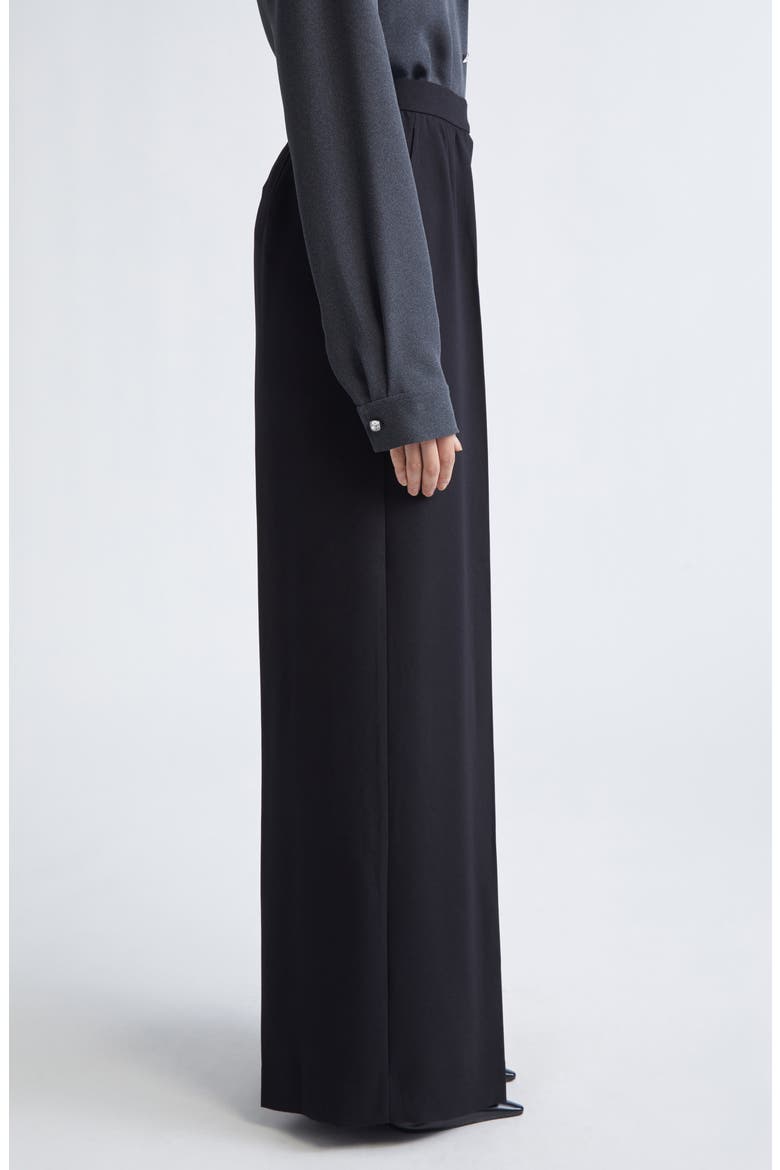 Satin Back Crepe Wide Leg Pants, Alternate, color, BLACK