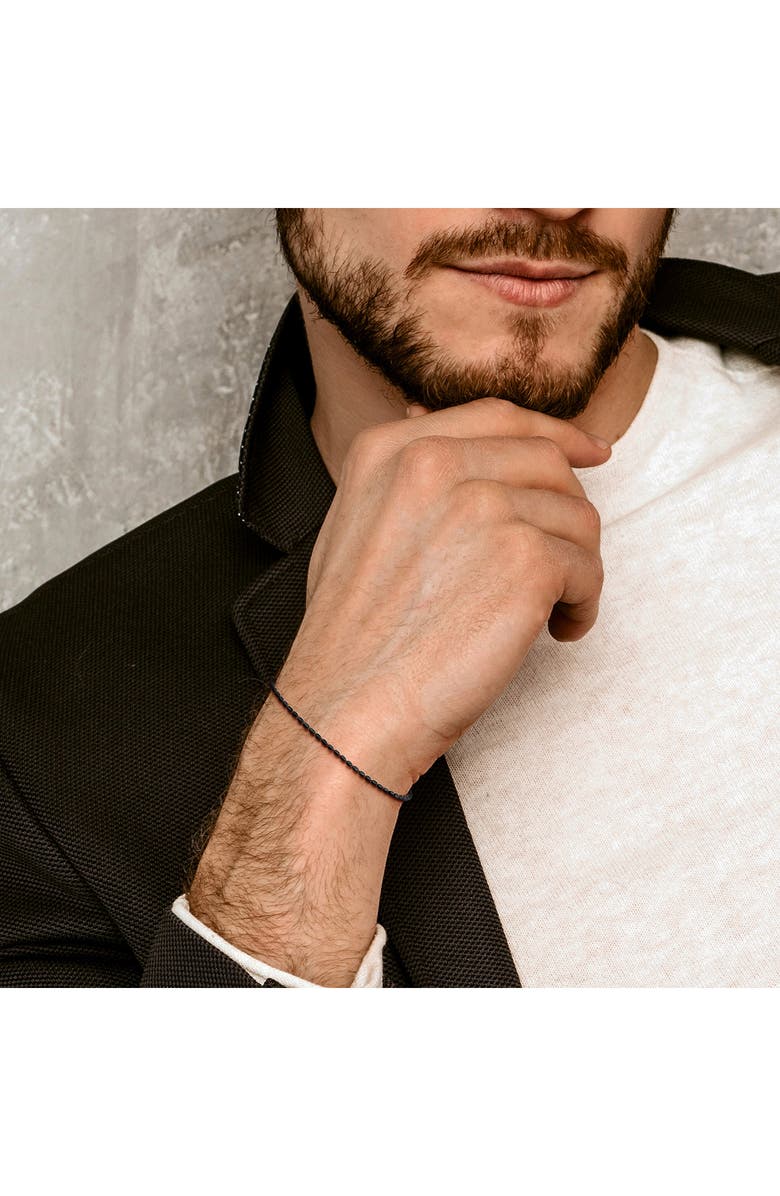 DELMAR 1.8mm Oval Diamond Cut Bracelet, Alternate, color, Black