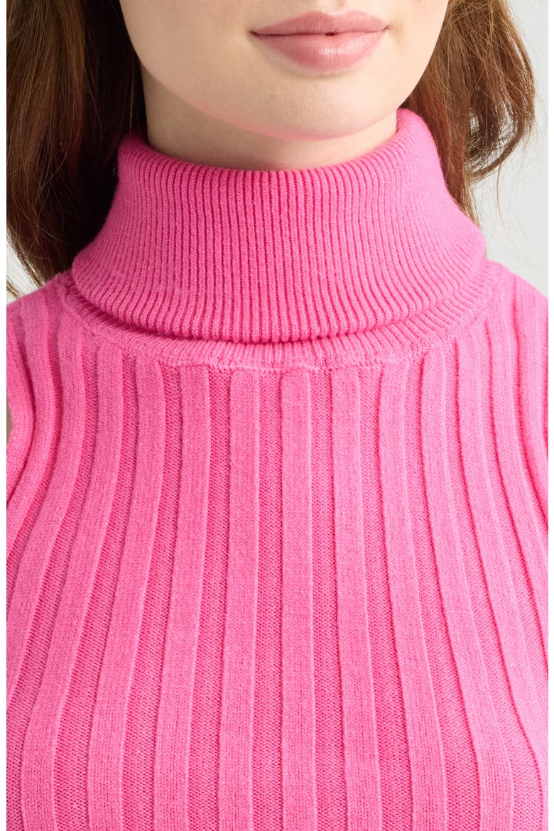 Ben Sleeveless Turtleneck Sweater, Alternate, color, FUCHSIA
