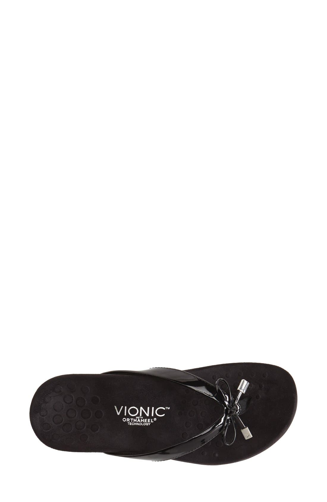 Bella II Flip Flop, Alternate, color, BLACK PATENT