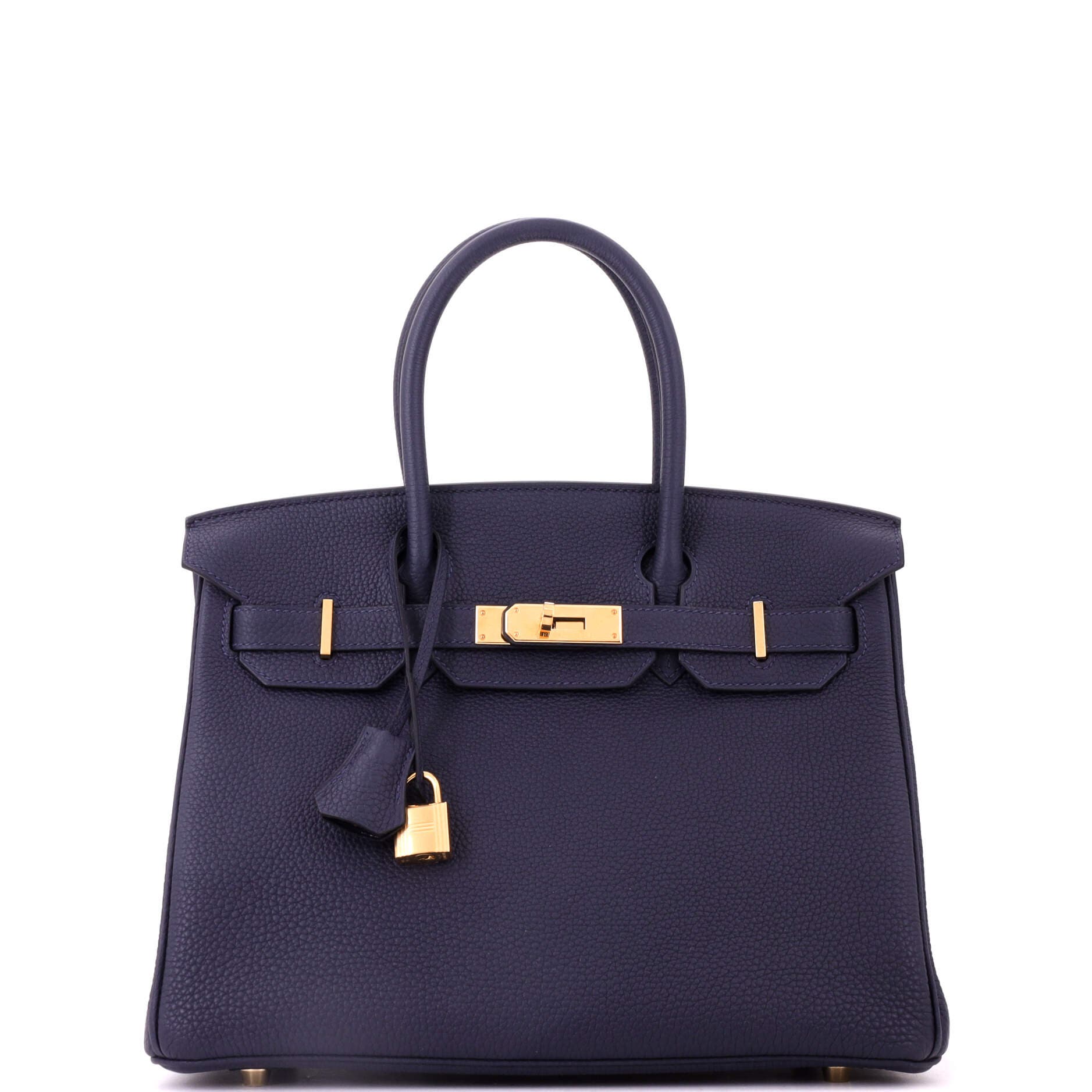 Birkin Handbag Blue Togo with Gold Hardware 30, Main, color, Blue
