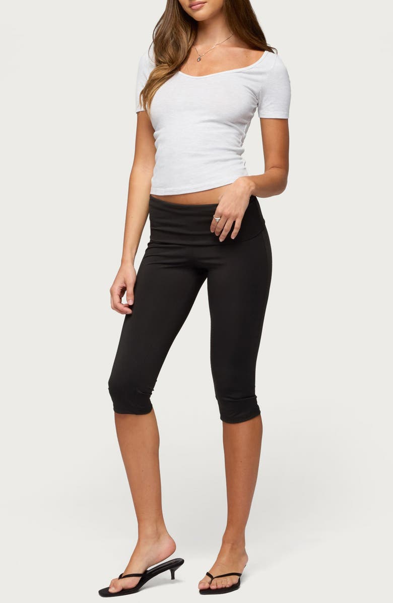 EDIKTED Loly Scoop Neck Crop T-Shirt, Alternate, color, Gray-Melange