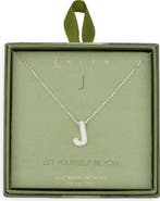 Leith Pavé Cubic Zirconia Initial Pendant Necklace