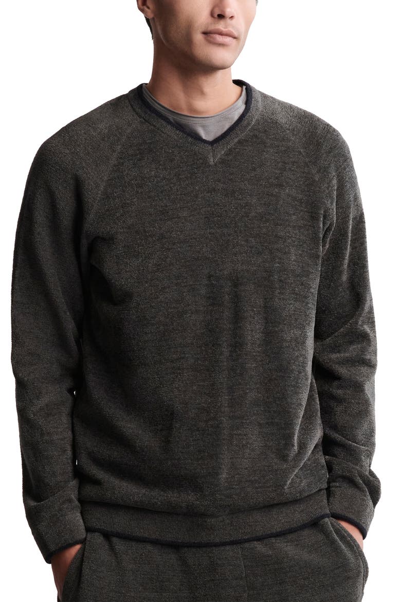 CozyChic Ultra Lite® V-Neck Sweater, Main, color, DARK MOSS