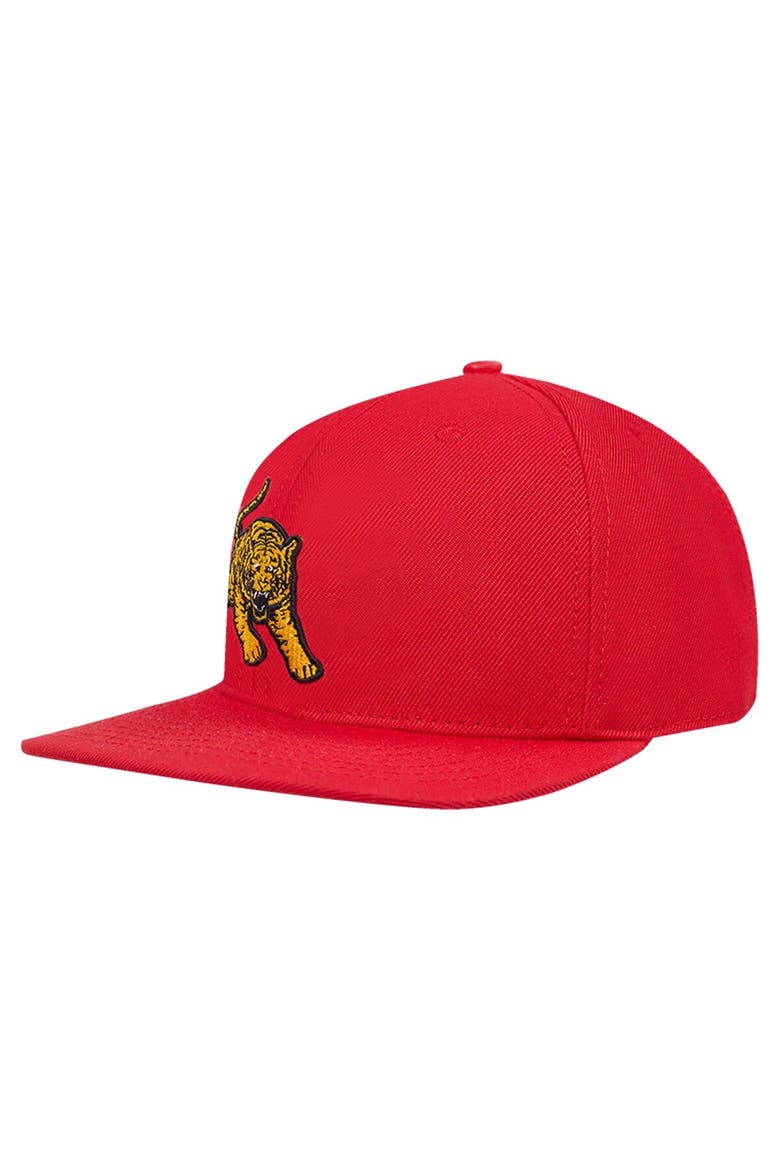 Men's Pro Standard  Crimson Tuskegee Golden Tigers Evergreen Mascot Snapback Hat, Alternate, color, Crimson