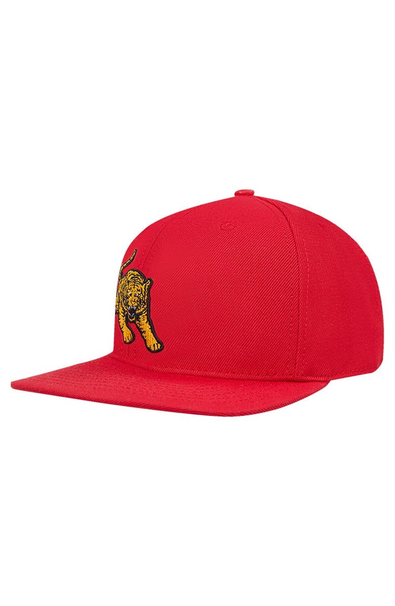 PRO STANDARD Men's Pro Standard Crimson Tuskegee Golden Tigers Evergreen Mascot Snapback Hat, Alternate, color,
