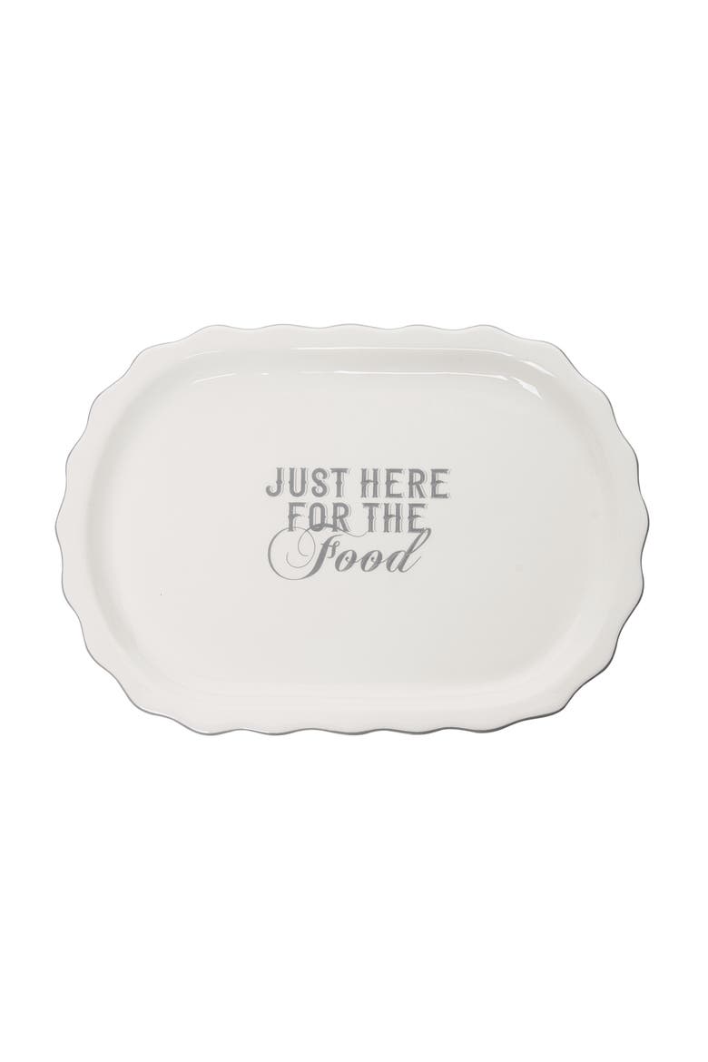 Just Here For The Food Platter Ceramic White, Main, color, White