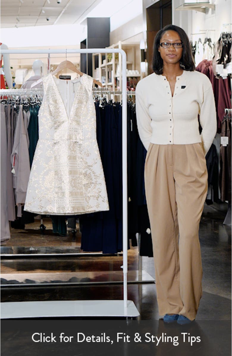 Pacey Metallic Jacquard A-Line Minidress, sales video thumbnail