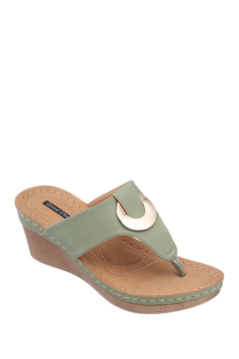 Genelle Wedge Thong Toe Sandal (Women)