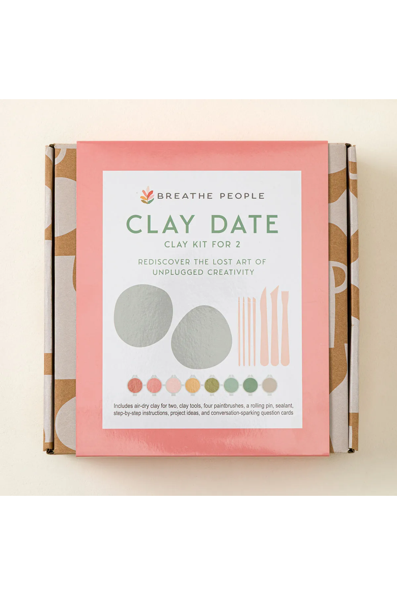 Clay Date & Conversation DIY Kit for 2 by Breathe People, Main, color, Multi