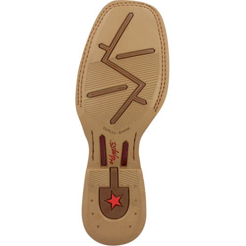 Durango White Ventilated Western Boot In Brown