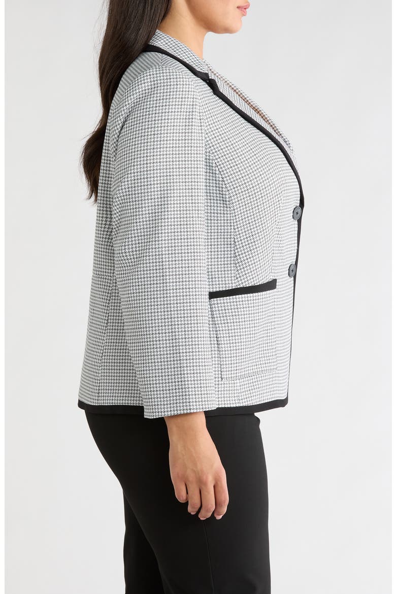 Framing Two-Button Jacket, Alternate, color, LILY WHITE/ BLK