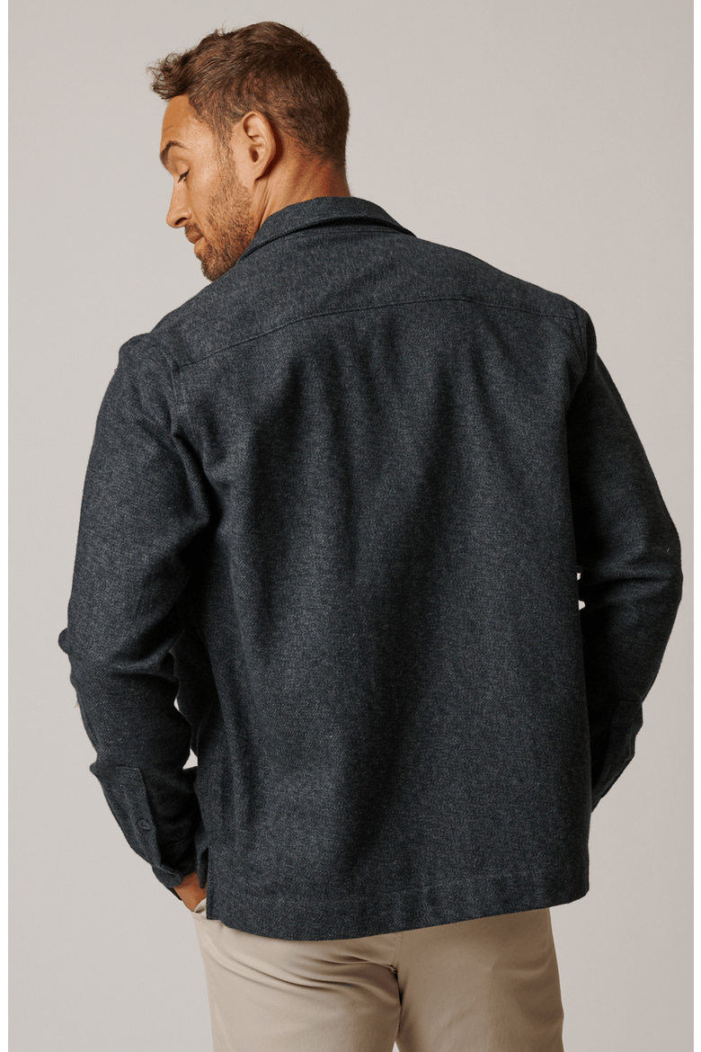Cotton Tweed Button Up, Alternate, color, Basalt