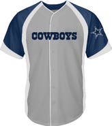 FANATICS Men's Fanatics Gray Dallas Cowboys Big & Tall Button-Up Raglan Fashion Top