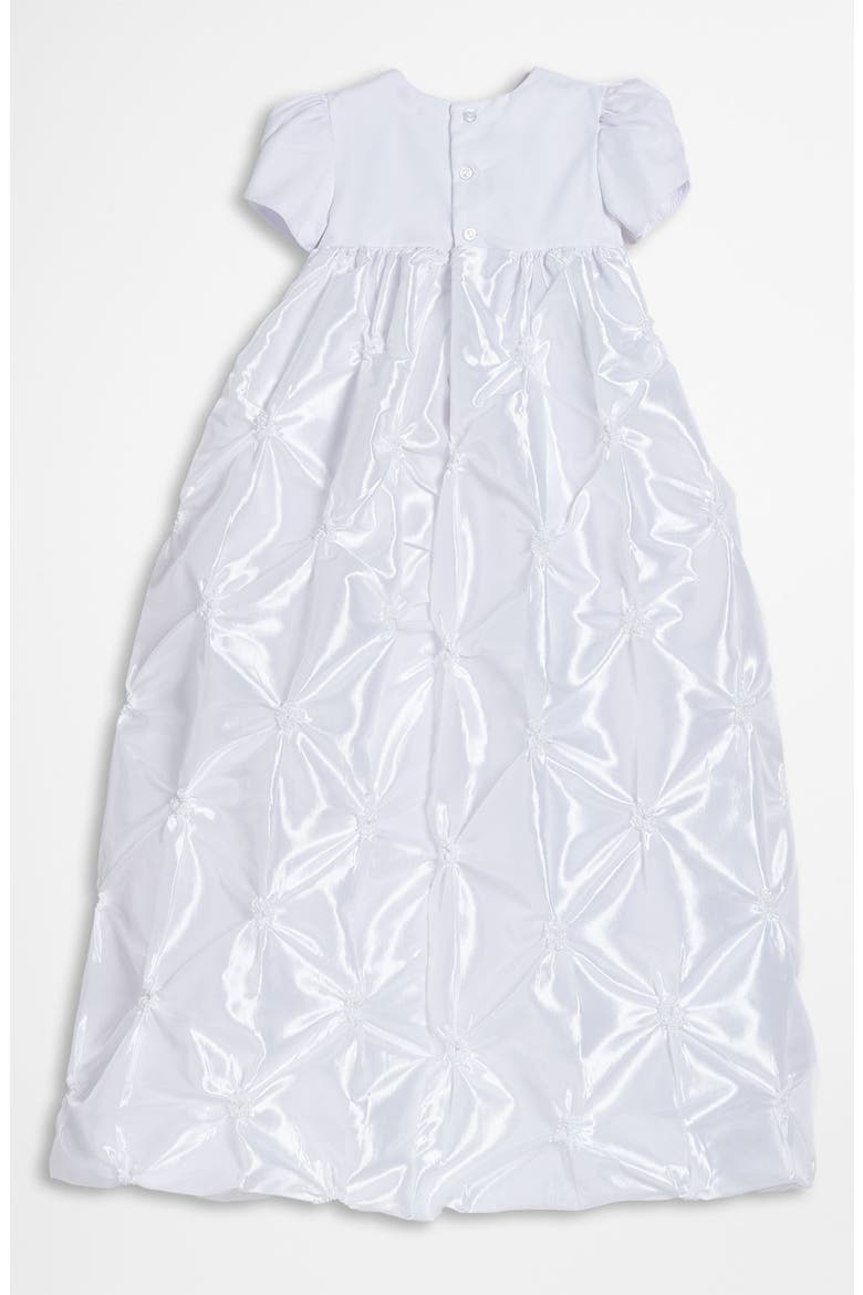 Taffeta Gown & Bonnet, Alternate, color, WHITE