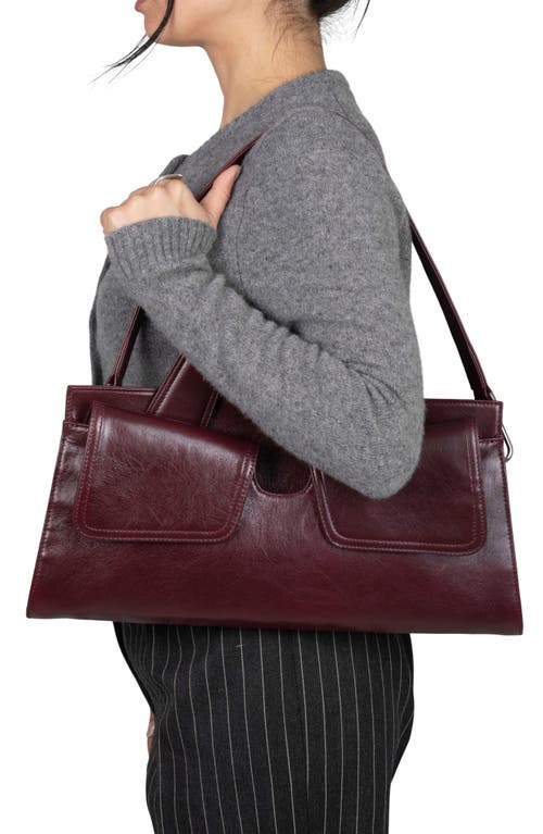 Jeffrey Campbell Lorelai Double Strap Leather Satchel In Wine