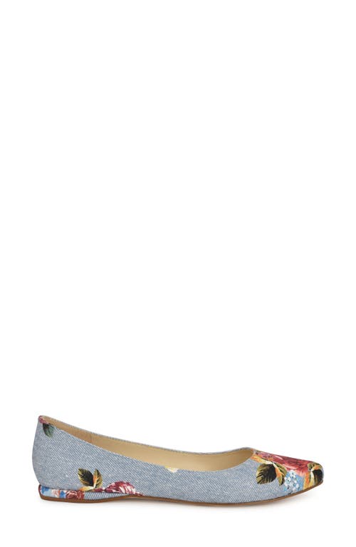 Nine West Speakup Flat In Medium Blue