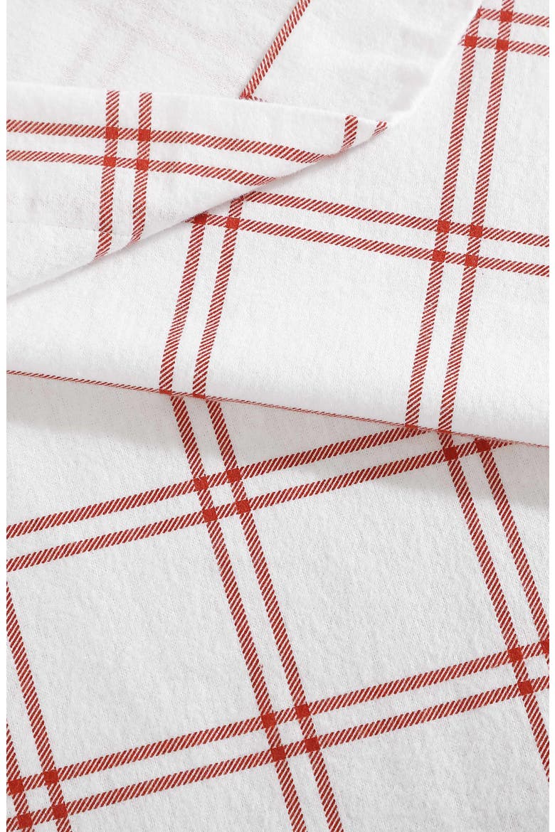 Westridge Plaid Flannel Sheet Set, Alternate, color, DARK ORANGE