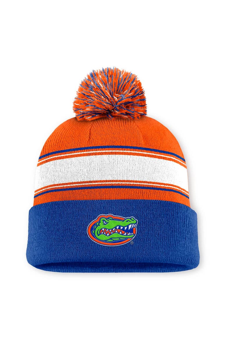 TOP OF THE WORLD Men's Top of the World Orange/Royal Florida Gators Ambient Cuffed Knit Hat with Pom, Main, color, Orange