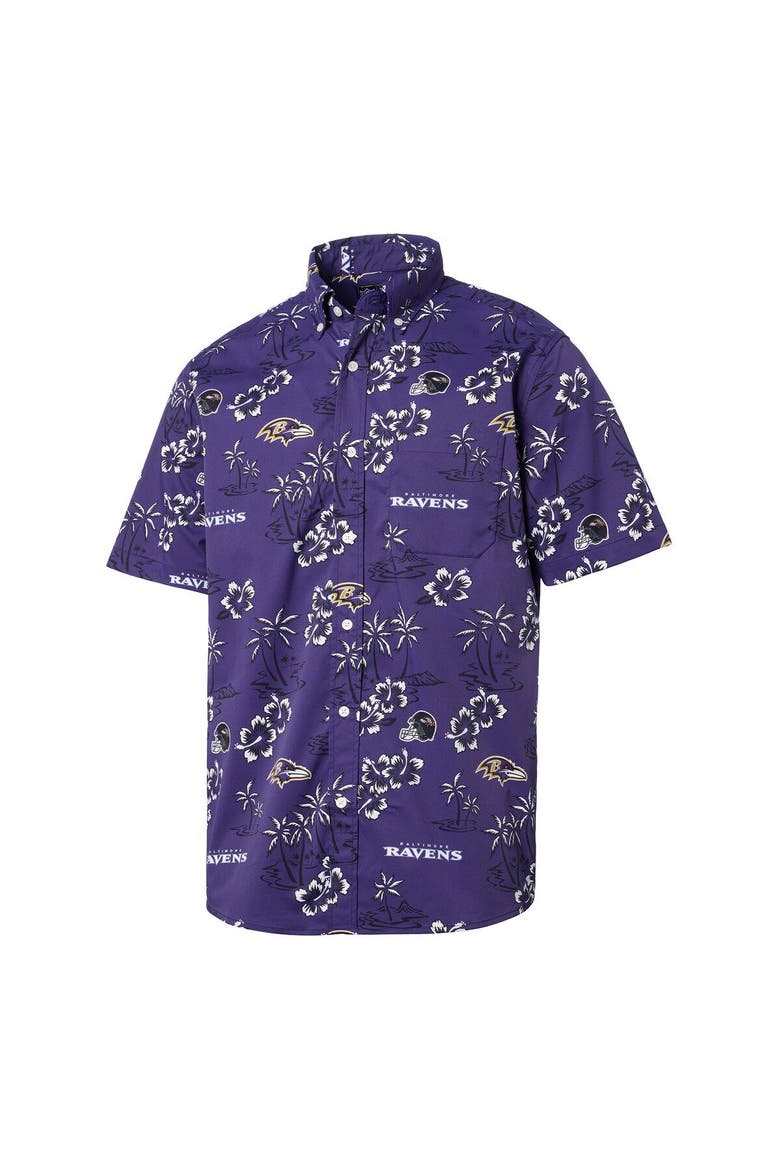 Men's Reyn Spooner Purple Baltimore Ravens Kekai Button-Up Shirt, Alternate, color, Purple