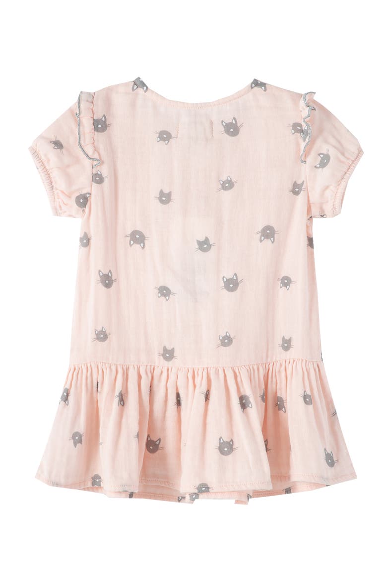 Peek Essentials Cat Print Drop Waist Dress, Alternate, color, PRINT