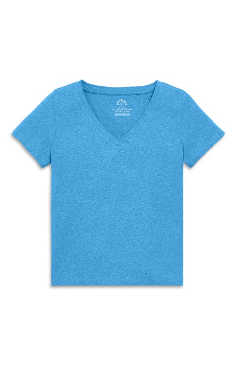 Adult Heathered Easy V-Neck Tee (Women's Fit)