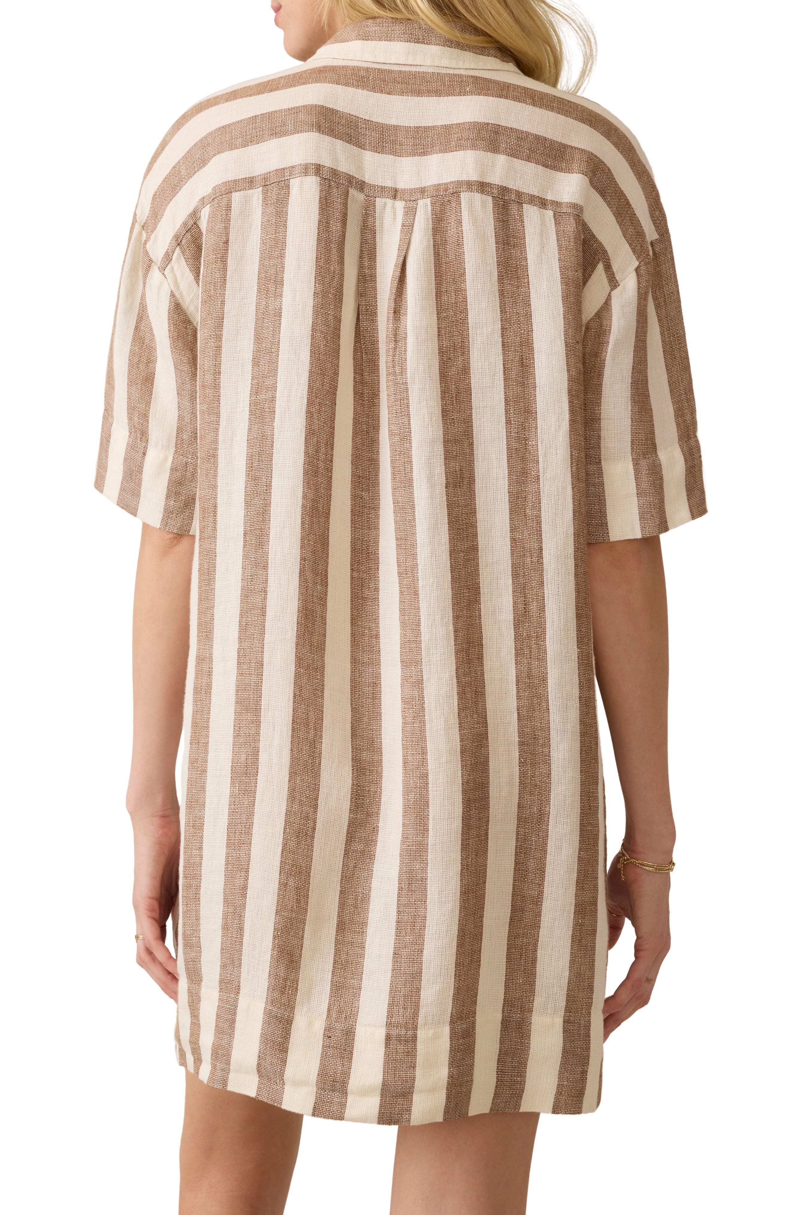 Palma Dara Stripe Mini Shirtdress - image 2