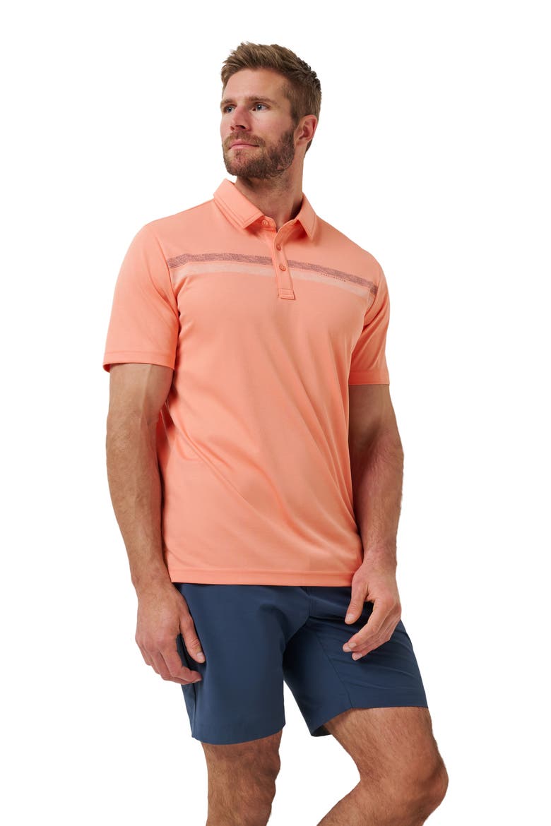 Roaming Routes Chest Stripe Polo, Alternate, color, TERRA COTTA