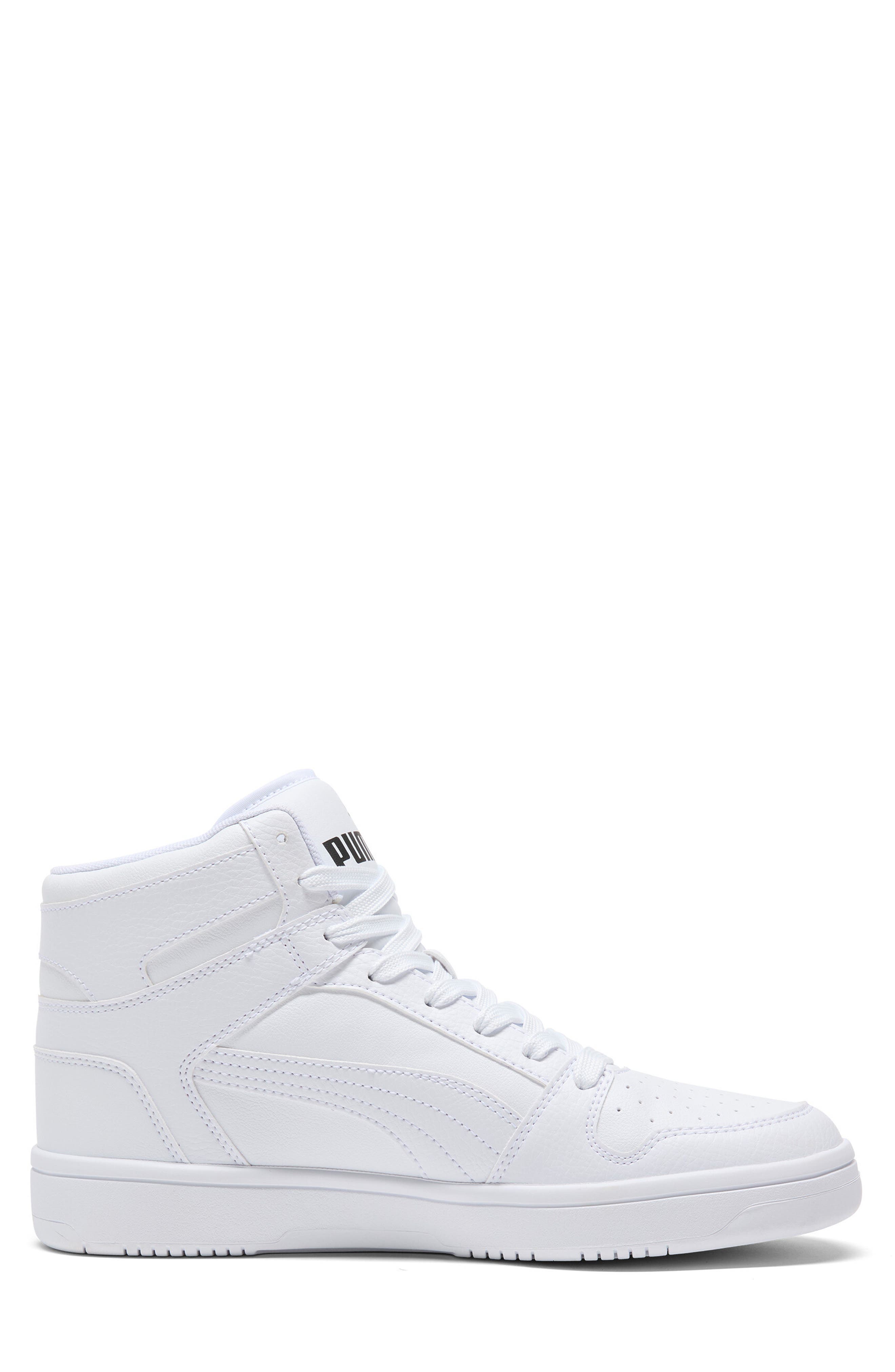PUMA Rebound Layup High Top Sneaker, Alternate, color, Puma White-Puma White- Black