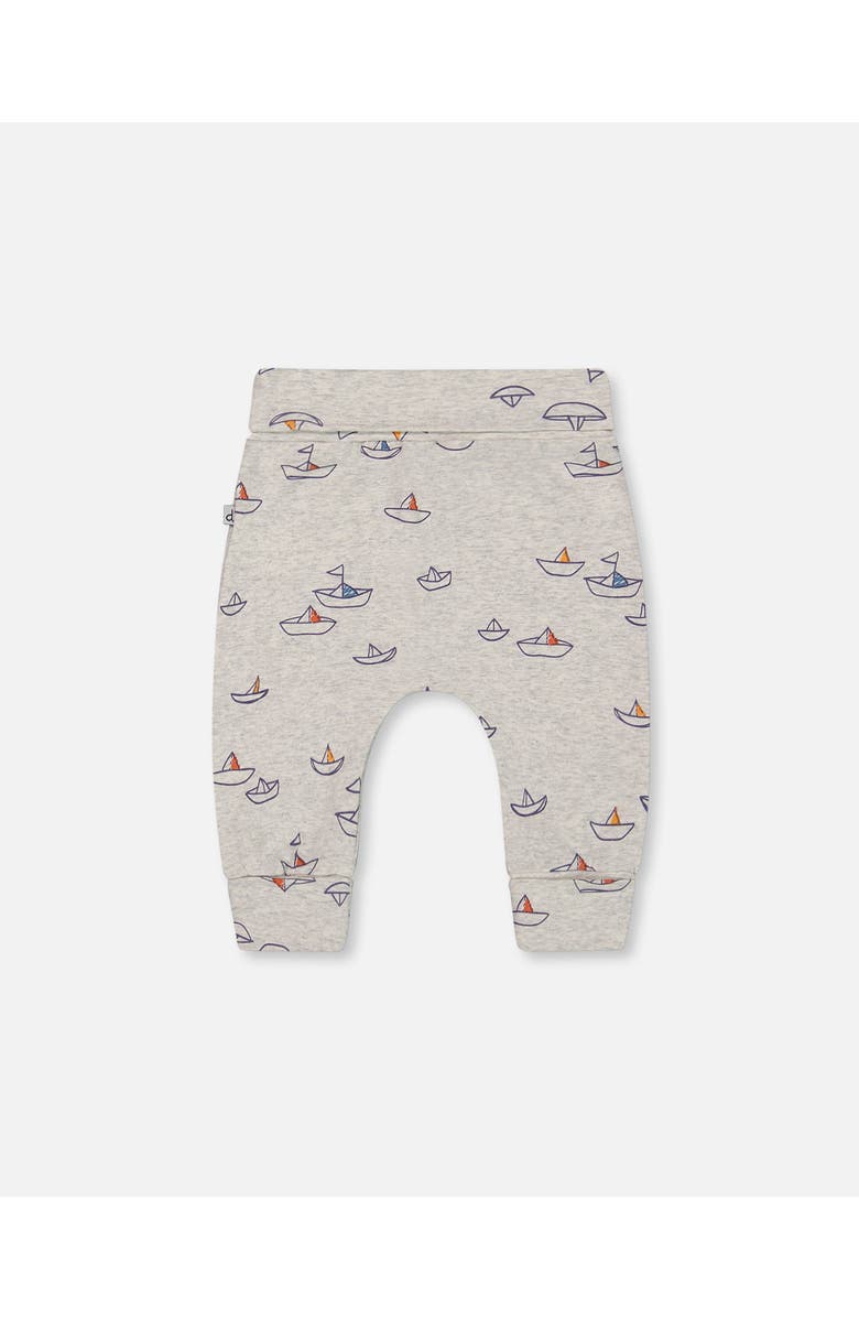 Deux par Deux Baby Boy's Printed Organic Cotton Evolutive Pant Little Paper Boat, Alternate, color, 