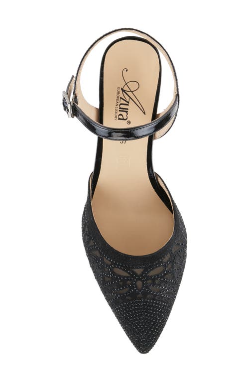 Azura By Spring Step Delicate Ankle Strap Pointed Toe Pump In Black