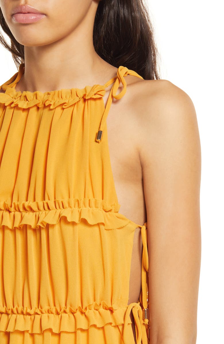 Amy Lynn High Neck Maxi Dress, Alternate, color, Orange