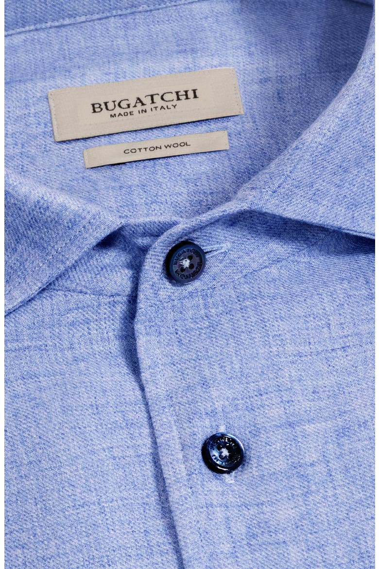 Alvin Shaped Fit Long Sleeve Cotton & Wool Shirt, Alternate, color, AIR BLUE