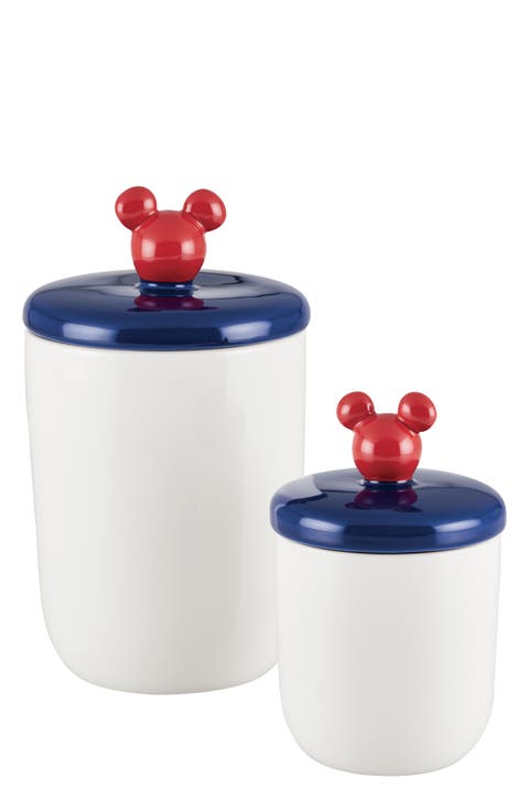 Bon Voyage Mickey Head 2-Piece Ceramic Jar