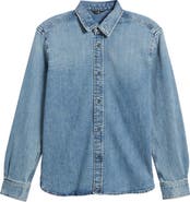 7 For All Mankind Left Hand Denim Button-Up Shirt