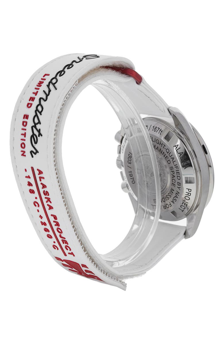 Watchfinder & Co. Omega Preowned Speedmaster Moonwatch Chronograph Fabric Strap Watch, 42mm, Alternate, color,