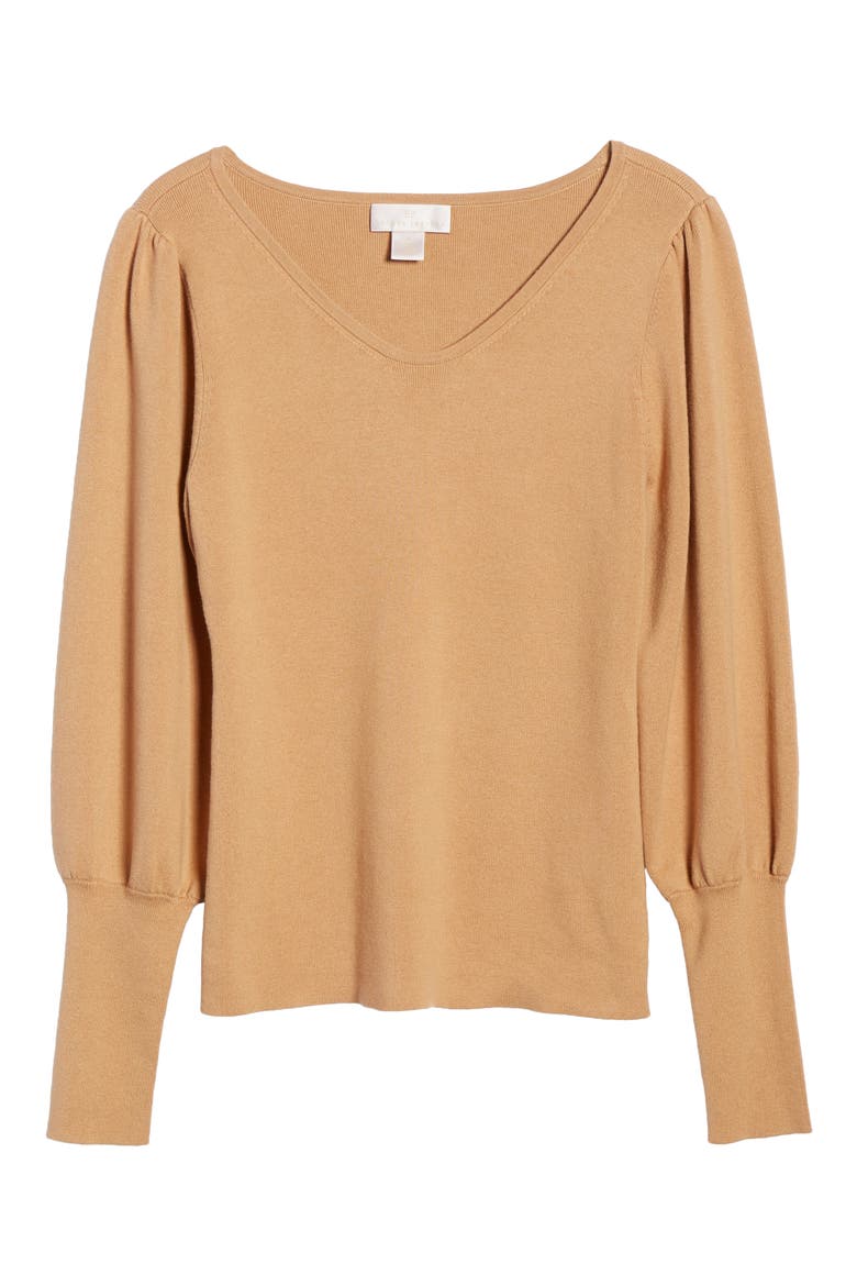 Juliet Sleeve Sweater, Alternate, color, TAN