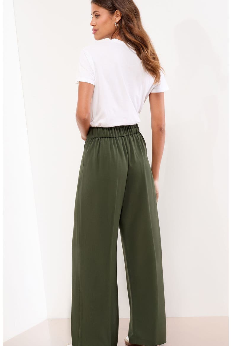 Belted Wide Leg Pants, Alternate, color, GREEN