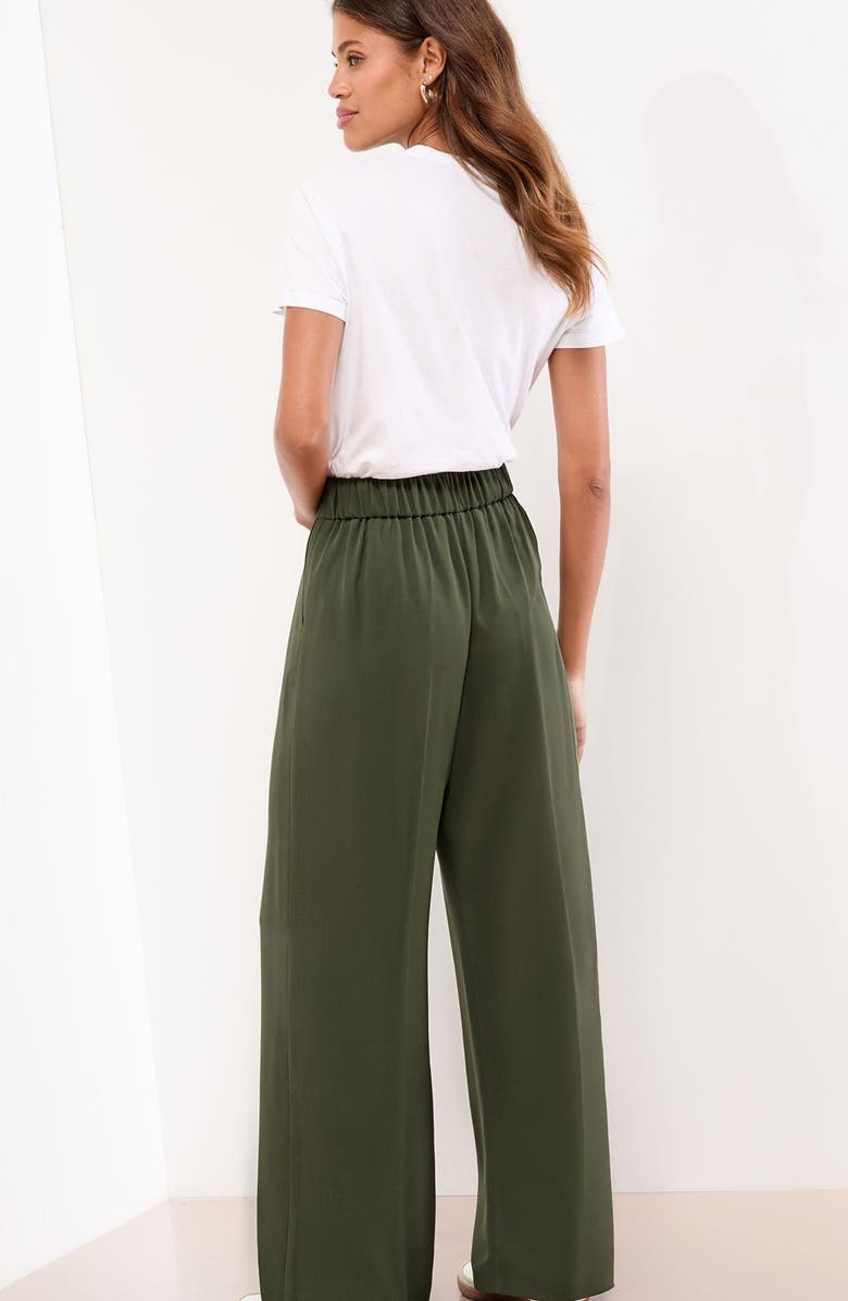 Lipsy Belted Wide Leg Pants, Alternate, color, Green