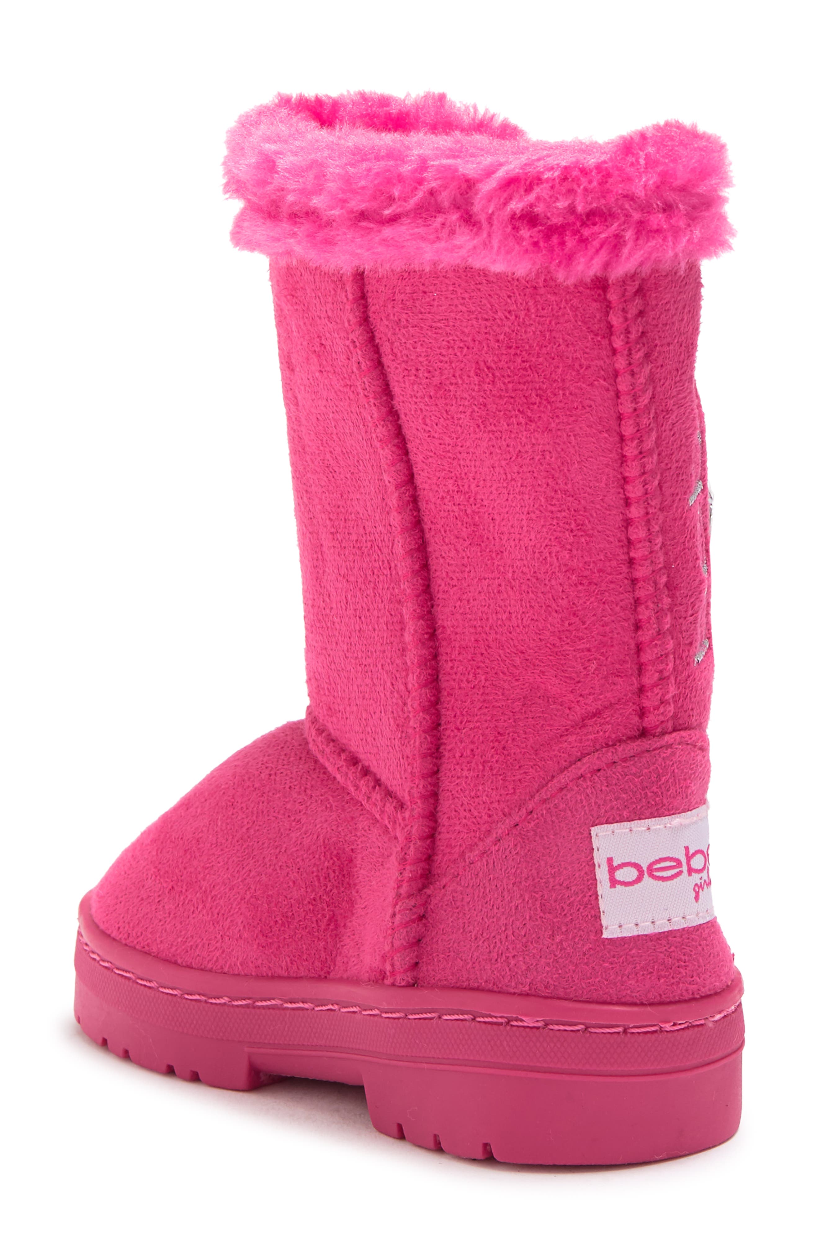 bebe Embellished Faux Fur Lined Winter Boot, Alternate, color, 