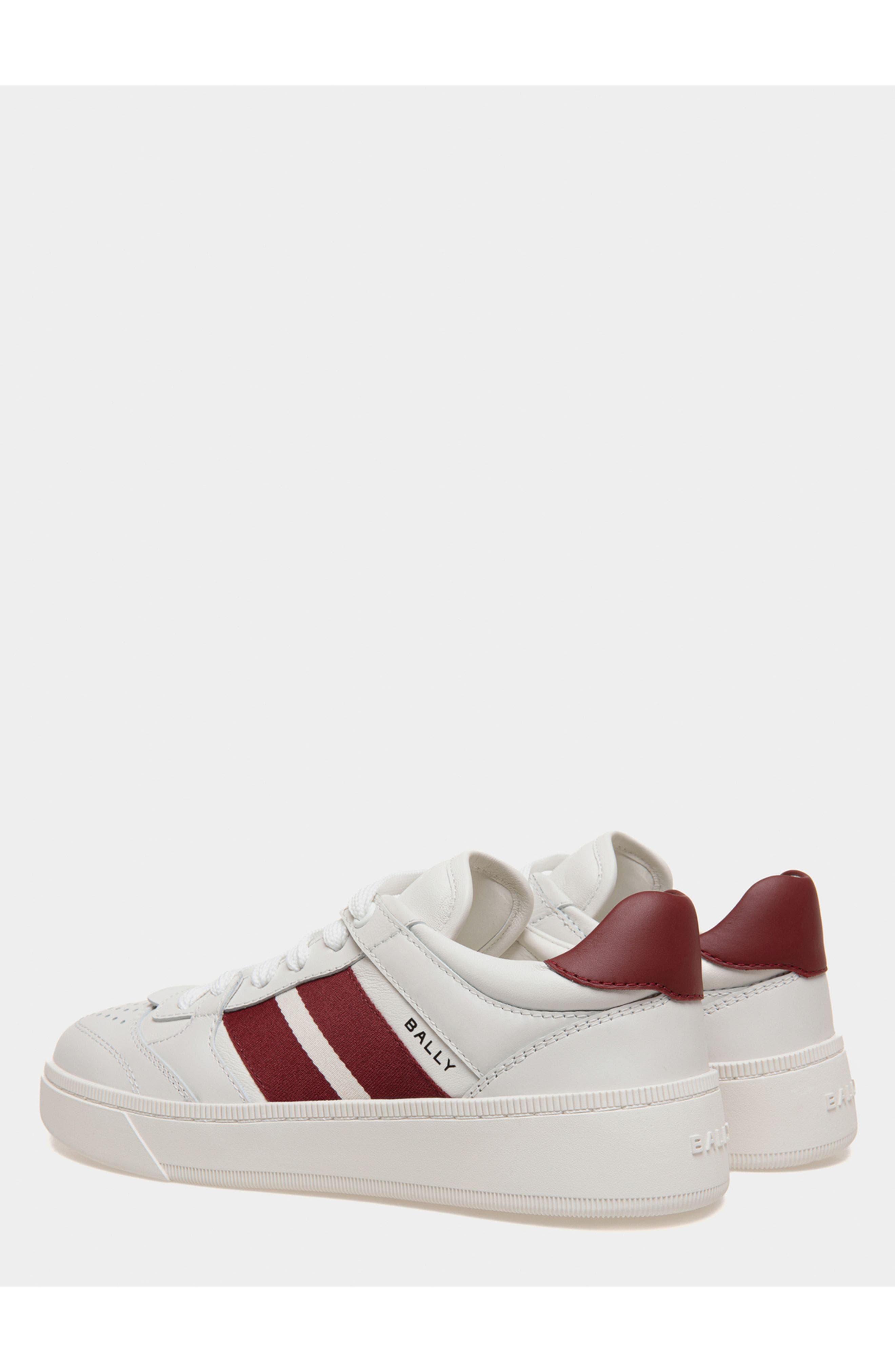 Bally Calf Leather Raise Sneaker, Alternate, color, White