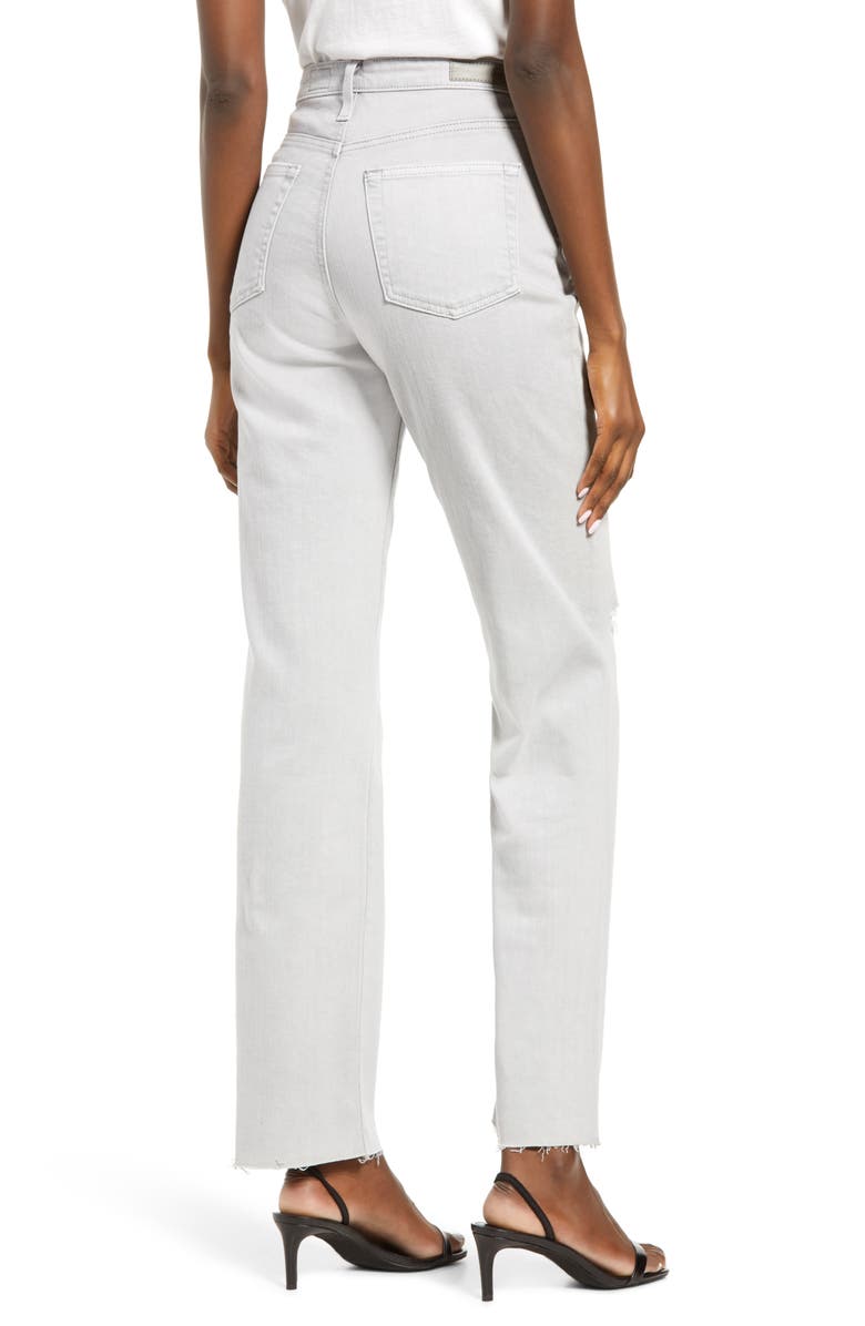AG Alexxis High Waist Straight Leg Jeans, Alternate, color, Earth Pigment Light Sterling